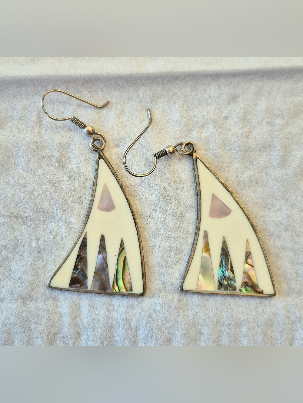 Sterling Silver Alabone Enamel Sail Drop Earrings